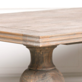Rustic White Cedar 10 Seater Double Pedestal Dining Table - 240cm - thumbnail 3