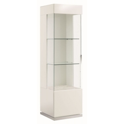 Alf Italia Canova White High Gloss 1 Door Display Cabinet - Left - image 1