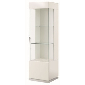 Alf Italia Canova White High Gloss 1 Door Display Cabinet - Right - thumbnail 1