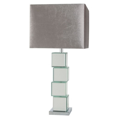 Block Design Mirrored Table Lamp - image 1