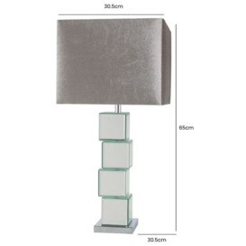 Block Design Mirrored Table Lamp - thumbnail 2