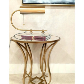 Mindy Brownes Talia Antique Gold Round Lamp Table - thumbnail 2