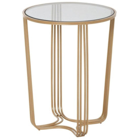 Mindy Brownes Aida Gold Round Side Table - thumbnail 1