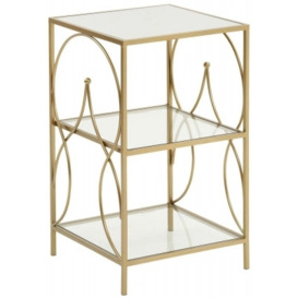 Mindy Brownes Maci Antique Gold Side Table