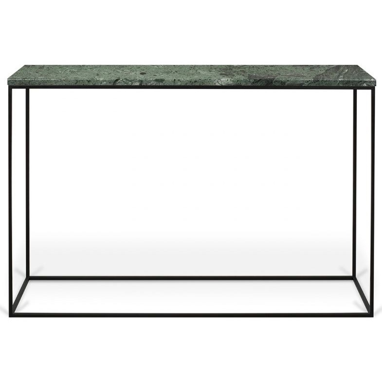 Temahome Gleam Green Guatemala Marble and Black Console Table - image 1