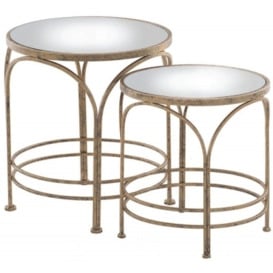 Mindy Brownes Ethan Antique Gold Nest of 2 Tables