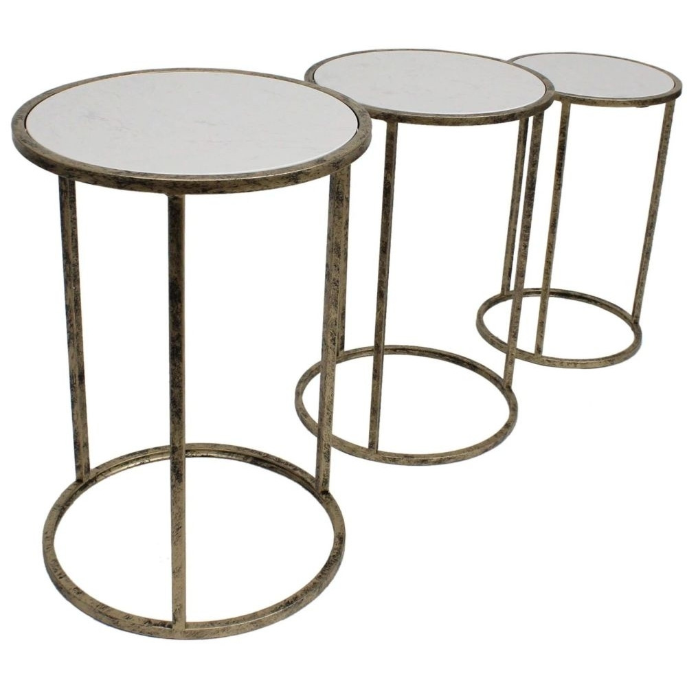 Mindy Brownes Champagne Gold Nest of 3 Tables - image 1