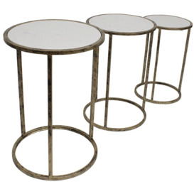 Mindy Brownes Champagne Gold Nest of 3 Tables - thumbnail 1