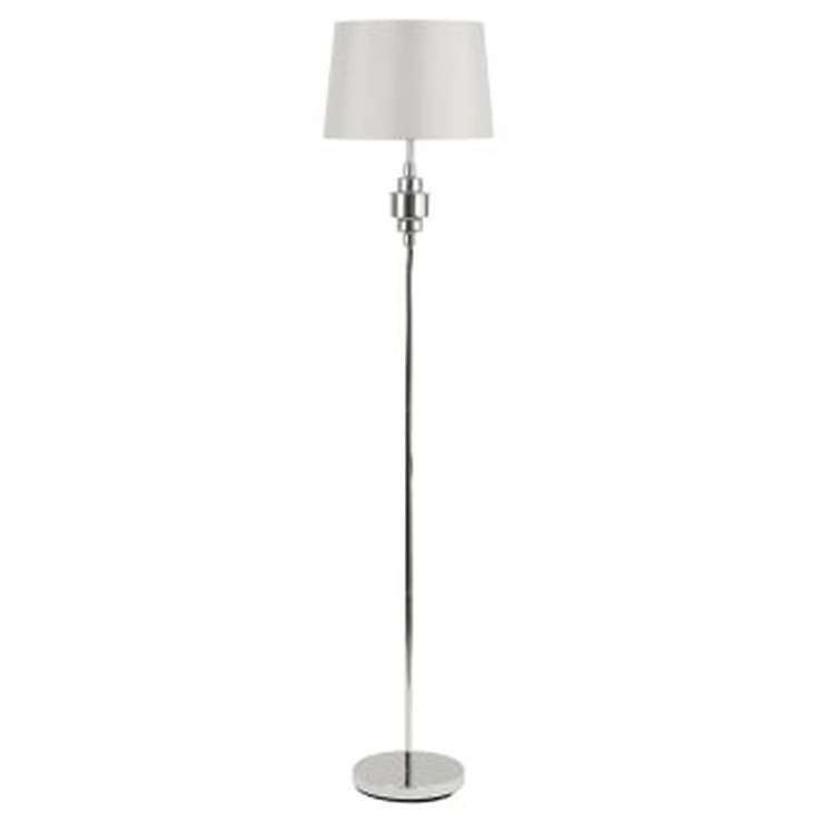 Chrome Floor Lamp with Grey Shade - image 1