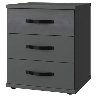 IN STOCK Duo2 3 Drawers Bedside Cabinet, German Made Graphite Bedroom Furniture - image 1