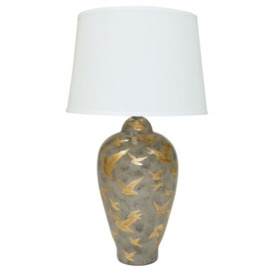Mindy Brownes Ashford Charcoal Grey Ceramic Large Table Lamp - thumbnail 1