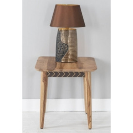 Clearance - Luxuria Sheesham End Table, Indian Wood, Square Top