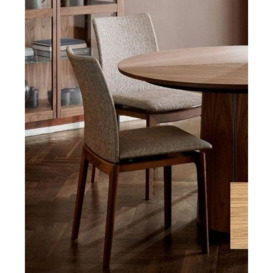 Skovby SM63 Solid Oak Natural Oil and Brahms Brown Fabric Dining Chair - thumbnail 2