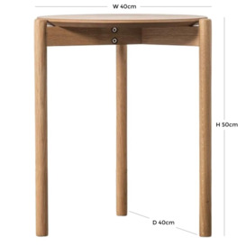 Bellmore Side Table - Comes in Oak, Walnut and Black Options - thumbnail 3