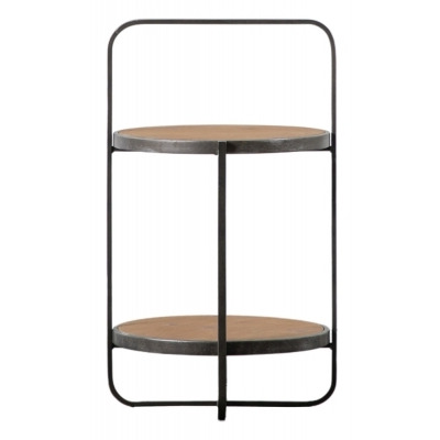 Daykin Wood and Metal Side Table - Comes in Oak and Black Options - image 1
