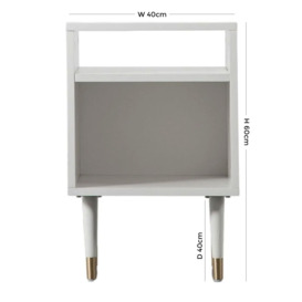 Hampden Side Table - Comes in White, Pink and Mint Options - thumbnail 3