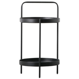 Staley Metal Round Side Table - Comes in Black and Gold Options