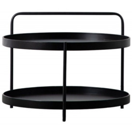 Staley Metal Round Coffee Table - Comes in Black and Gold Options - thumbnail 1