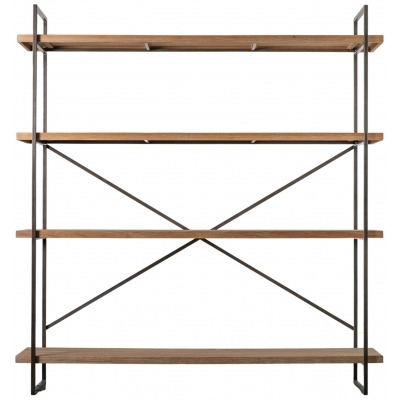 Brielle Wood and Metal Bookcase - image 1