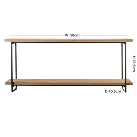 Brielle Wood and Metal Console Table - thumbnail 3