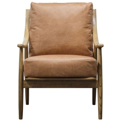 Reliant Brown Leather Armchair - image 1