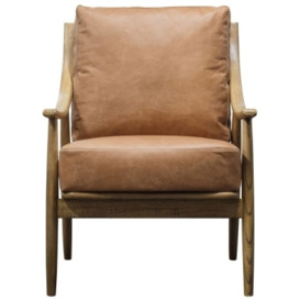 Reliant Brown Leather Armchair - thumbnail 1