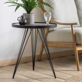 Timpson Black Round Side Table