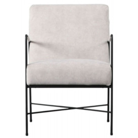 Clawson Fabric Armchair - Comes in White and Grey Options - thumbnail 1