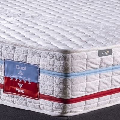 Urban Deco Kemer Coolhot Quilted 28cm Deep Pocket Sprung Mattress - 4ft 6in Double - image 1