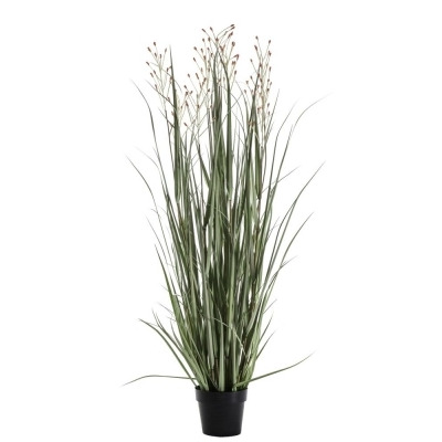 Large Grass with Green Russet Heads Artificial Potted Plant - image 1