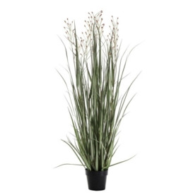 Large Grass with Green Russet Heads Artificial Potted Plant