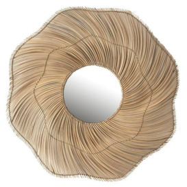 Natural Weave Round Wall Mirror - 90cm x 12cm