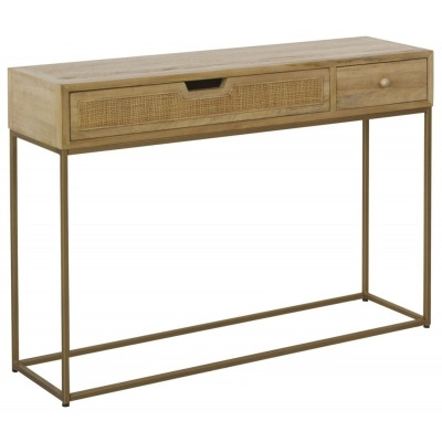 Casa Rattan 2 Drawer Console Table - image 1