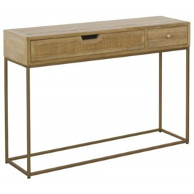 Casa Rattan 2 Drawer Console Table