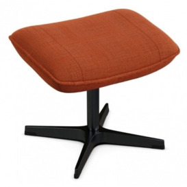 Bordeaux Lido Orange Fabric Footstool