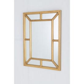 Clearance - Antique Gold Trim Wall Mirror Rectangular - 76cm x 100cm - thumbnail 1