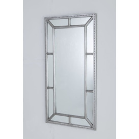 Clearance - Antique Silver Trim Wall Mirror Rectangular - 80cm x 155cm