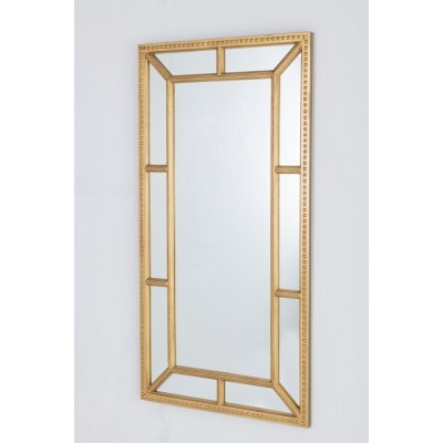 Clearance - Antique Gold Trim Wall Mirror Rectangular - 80cm x 155cm - image 1