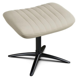 Firana Soft White Leather Footstool