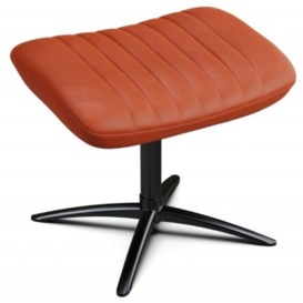 Firana Balder Orange Leather Footstool