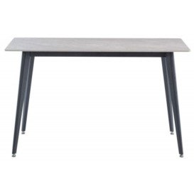Salinas 4 Seater Dining Table - Sintered Stone Top with Powder Coated Legs