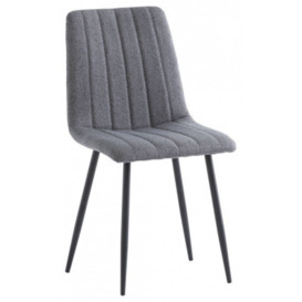Roseville Fabric Dining Chair with Powder Coated Legs (Sold in Pairs)