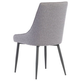 Rimini Mineral Grey Fabric Dining Chair with Grey Powder Coated Legs (Sold in Pairs) - thumbnail 3