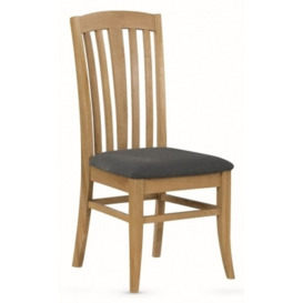 Kilkenny Oak and Charcoal Fabric Dining Chair (Sold in Pairs)