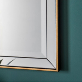 Powell Gold Rectangular Mirror (Set of 4) - 50cm x 60cm - Clearance B25 - thumbnail 2