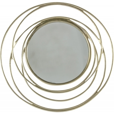 Clearance - Angola Satin Gold Round Mirror - 100cm x 100cm - FS307 - image 1