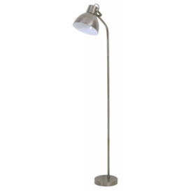 Clearance - Kane Vintage Silver and Shiny White Floor Lamp - FS291 - thumbnail 1