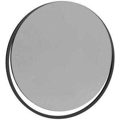 Clearance - Gillmore Space Federico Black Metal Frame Round Wall Mirror - FSS12616