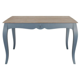 Clearance - Fleur French Style Dining Table, Stiffkey Blue Painted Solid Mango Wood, 135cm Seats 4 Diners - thumbnail 2