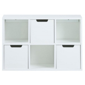 Mesilla White 3 Drawer Bookcase - thumbnail 1